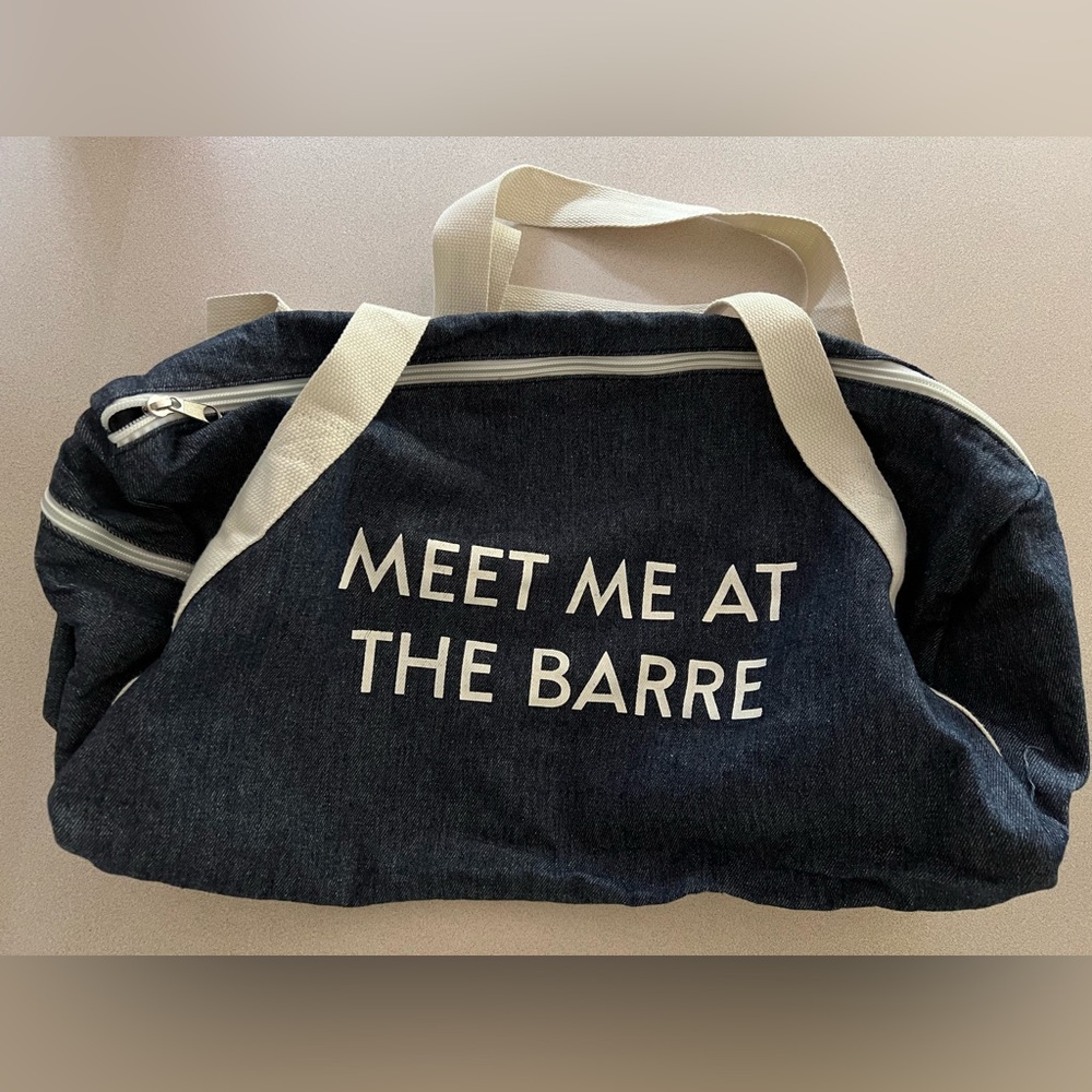 Meet Me At The Barre Denim Duffel Bag